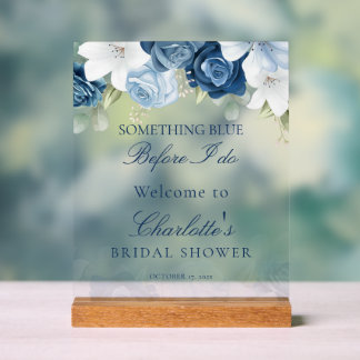 Iets blauw voordat ik Vrijgezellenfeest welkom Acryl Bord