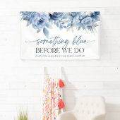 Iets blauw voordat we bloemenparen douchen spandoek (Insitu)