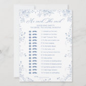 Iets blauw Vrijgezellenfeest dat zei spel Kaart (Voorkant)