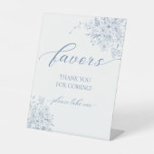 Iets blauw Vrijgezellenfeest gunst Reclamebord Met Voetstuk (Voorkant)