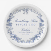 Iets blauw Vrijgezellenfeest Papieren Bordje (Voorkant)