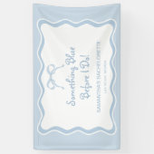 Iets blauw vrijgezellenfeest welkom spandoek (Verticaal)