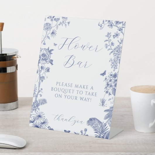 Iets blauw Vrijgezellenfeesten bloembalk teken Reclamebord Met Voetstuk (Insitu)