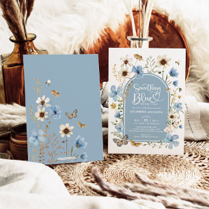 Iets blauw Wildflower Garden Vrijgezellenfeest Kaart
