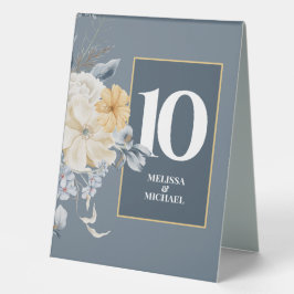 IETS BLAUWE BLOEMENRAND Tafelnummers