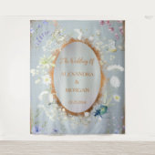 Iets blauwe bruiloft wandkleed (Voorkant)