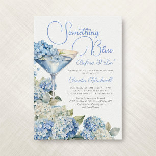 Iets blauwe hortensia bruids douche uitnodiging