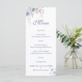 Iets blauws bloemig Menu (Staand voorkant)