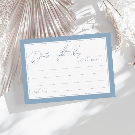 Iets Blauws Date Night Ideeën Bruidsfeest Informatiekaartje