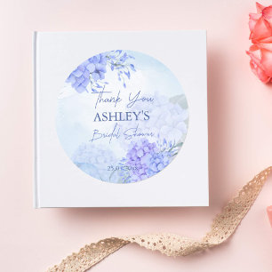 Iets blauws hydrangea's elegante bruidsdouche ronde sticker
