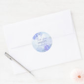 Iets blauws hydrangea's elegante bruidsdouche ronde sticker (Envelop)