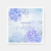 Iets blauws hydrangea's elegante bruidsdouche servet (Voorkant)