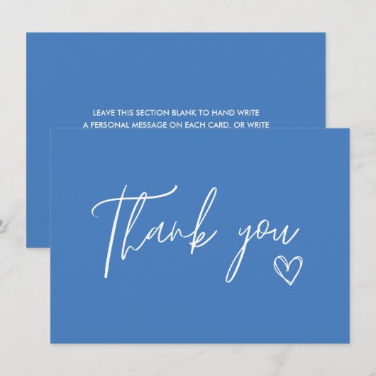 Iets blauws voor ik 'iets blauws' bruiloftsfeest d bedankkaart (Voorkant / Achterkant)