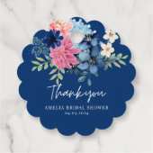 Iets blauws voor mijn bruidsfeest gunst bedankjes labels (Achterkant)