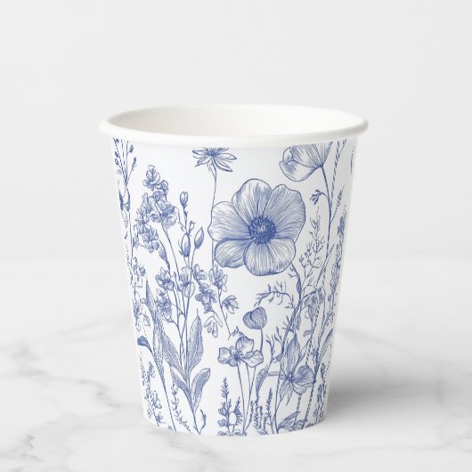 Iets Blauws voor mijn Bruiloft Bridal Shower Papieren Bekers (Voorkant)