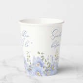 Iets Blauws Voordat Ik Bloemige Trouw Bruiloft Fee Papieren Bekers (Links)