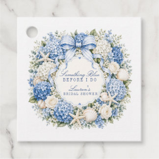 Iets Blauws Voordat Ik Trouw Hydrangea Bruidsborre Bedankjes Labels