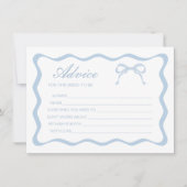 Iets Blue Bow Vrijgezellenfeest Advies Kaart (Voorkant)