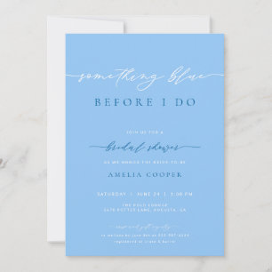 Iets Blue Bridal Shower Invitation Kaart