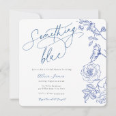Iets Blue Bridal Shower Invitation Kaart (Voorkant)