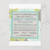 Iets Blue Bridal Shower Invitation Uitnodiging Briefkaart (Voorkant)
