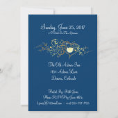 Iets Blue Floral - Bridal Shower Invitation Kaart (Achterkant)