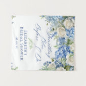 Iets Blue Hydrangea Vrijgezellenfeest Achtergrond Wandkleed (Voorkant (horizontaal))