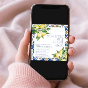 Iets Blue Lemon Marokkaanse Tegel Vrijgezellenfees Kaart