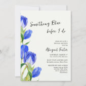 Iets Blue Spring Tulip Flowers Vrijgezellenfeest Kaart (Voorkant)