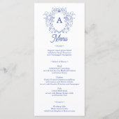 Iets Blue Victoriaans Wedding Menu (Voorkant)