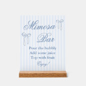 Iets Bluws Bruidsborrel Mimosa Bar Acryl Bord (Voorkant)