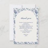 Iets Bluws voor ik een Bruidsdouche Bloemstuk maak Bedankkaart (Voorkant)