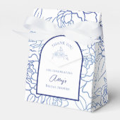 Iets Bluws voor ik trouw Bloemige Bruidsbad Bedankdoosjes (Voorkant Zijde)