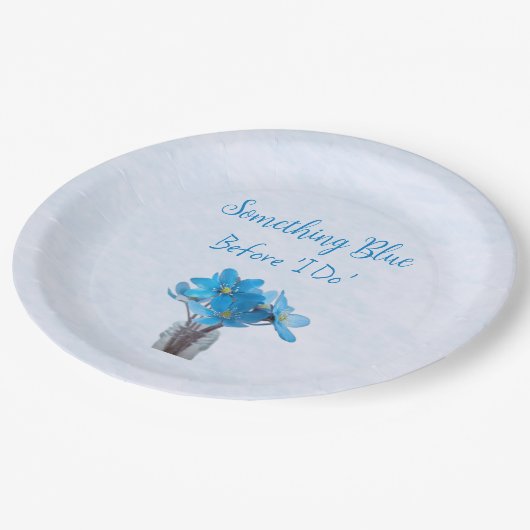 Iets Bluws voor ik Trouw Bruidsfeest Papieren Bordje (Gekanteld)