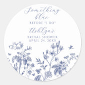 Iets Bluws voor ik trouw Bruiloft Sticker Labels (Voorkant)