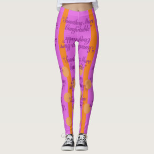 Iets comfortabeler Oranje strepen vlekken Leggings