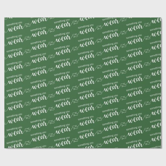 Iets dat je groene en witte feestdag Draag Cadeaupapier (Vlak)