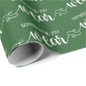 Iets dat je groene en witte feestdag Draag Cadeaupapier (Rol Hoek)