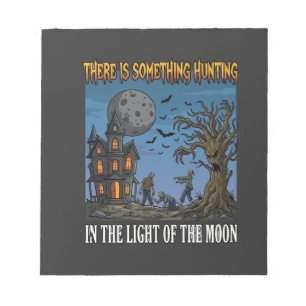 Iets dat op Licht Maan Halloween Geest Zom jaagt Notitieblok