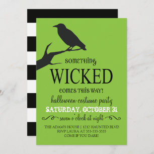 Iets dat uitnodigen van Halloween Kaart