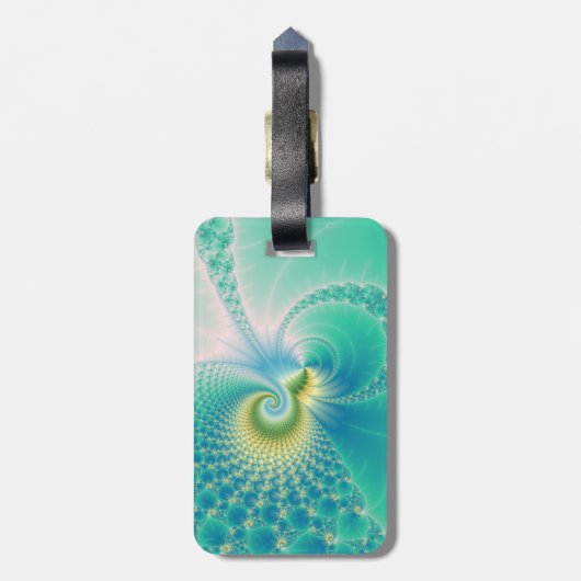 Iets Fishy - Fractal Art Bagagelabel (Achterkant verticaal)