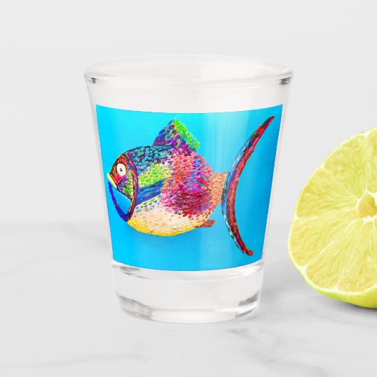 Iets Fishy Shot Glass Glas (Voorkant)