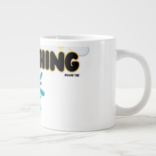 "Iets gezegd" - Grotere Dag! koffie-Mok Extra Grote Beker (Rechts)