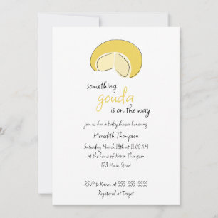 Iets Gouds Op Weg Kaaswiel Baby Shower Kaart