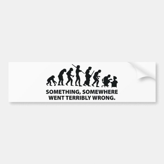 Iets, iets dat op een of andere manier vreselijk v bumpersticker (Voorkant)