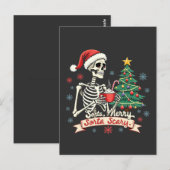 Iets Kerstachtigs, Iets Engs, Enge Kerstskelet Xma Briefkaart (Voorkant / Achterkant)