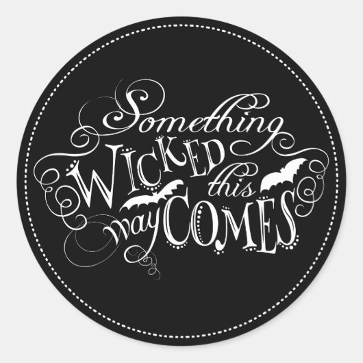 Iets met Chalkboard Halloween Sticker (Voorkant)