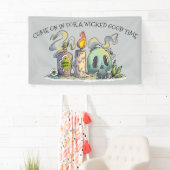 Iets met een gebroken halloween party-banner spandoek (Insitu)