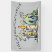 Iets met een gebroken halloween party-banner spandoek (Verticaal)