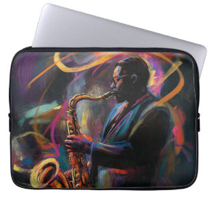 Iets met een saxofoon. laptop sleeve
